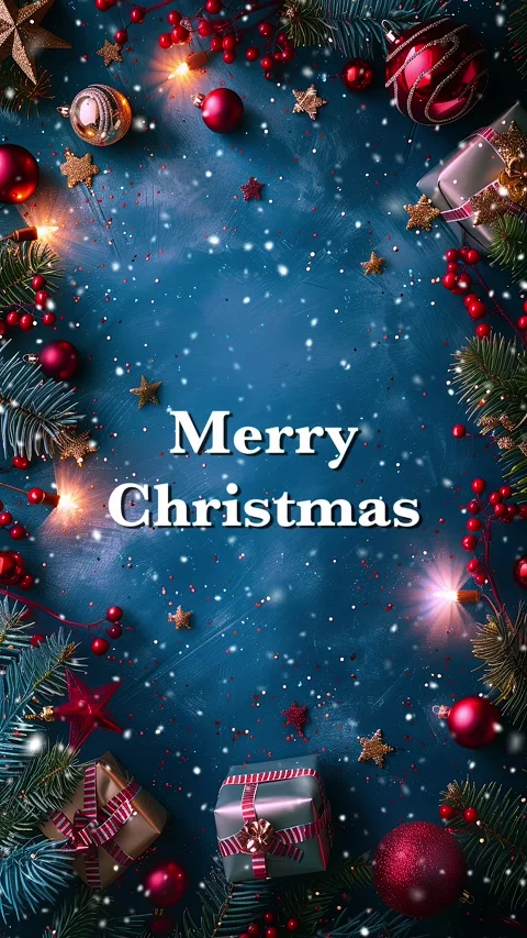 Merry Christmas. Loop. Falling snowflakes effect. Christmas snow. Noel. Snow. Stock Footage 275607639
