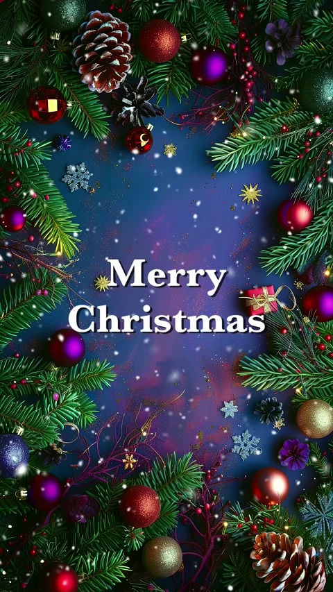 Merry Christmas. Loop. Falling snowflakes effect. Christmas snow. Noel. Snow. Stock Footage 275607653