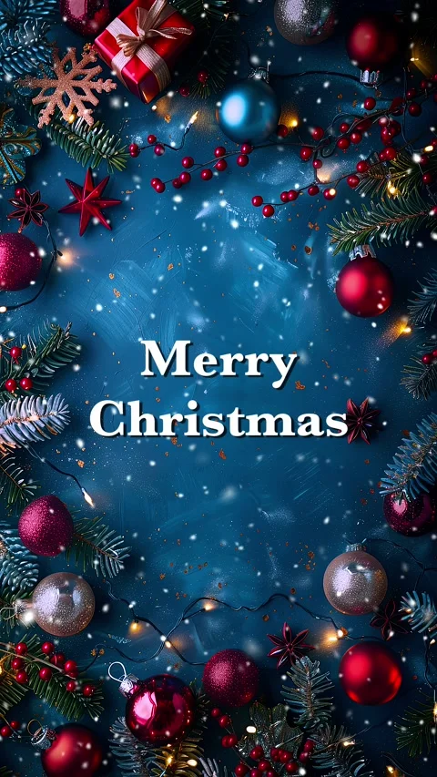 Merry Christmas. Loop. Falling snowflakes effect. Christmas snow. Noel. Snow. Stock Footage 275607665