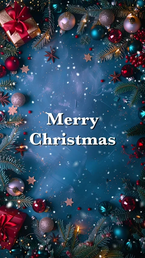 Merry Christmas. Loop. Falling snowflakes effect. Christmas snow. Noel. Snow. Stock Footage 275607675