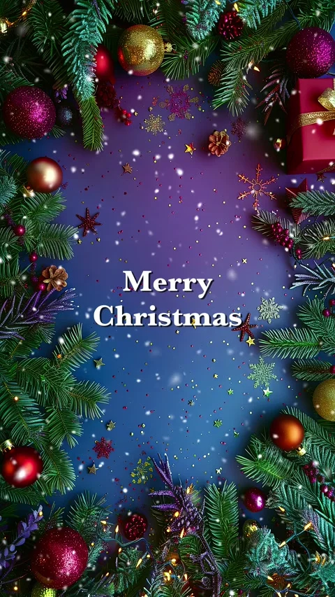 Merry Christmas. Loop. Falling snowflakes effect. Christmas snow. Noel. Snow. Stock Footage 275607751