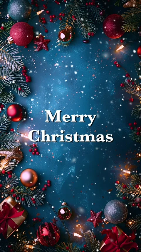 Merry Christmas. Loop. Falling snowflakes effect. Christmas snow. Noel. Snow. Stock Footage 275607895