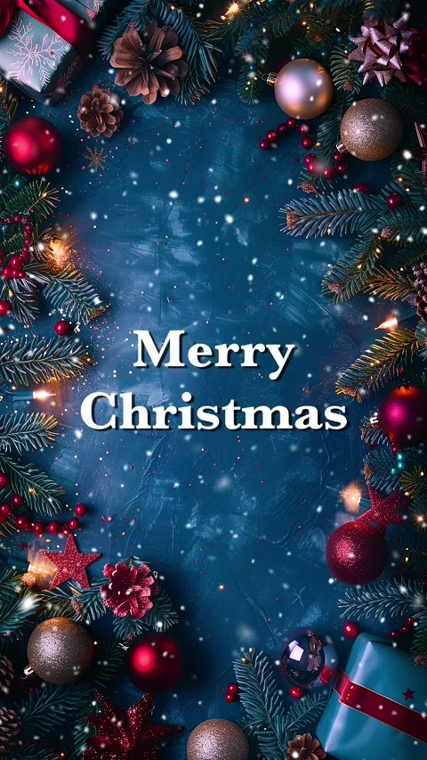 Merry Christmas. Loop. Falling snowflakes effect. Christmas snow. Noel. Snow. Stock Footage 275607999