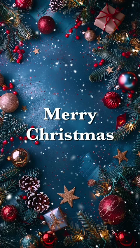 Merry Christmas. Loop. Falling snowflakes effect. Christmas snow. Noel. Snow. Stock Footage 275608011