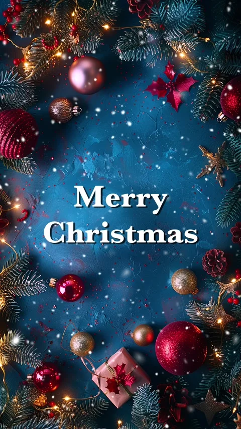 Merry Christmas. Loop. Falling snowflakes effect. Christmas snow. Noel. Snow. Stock Footage 275608012