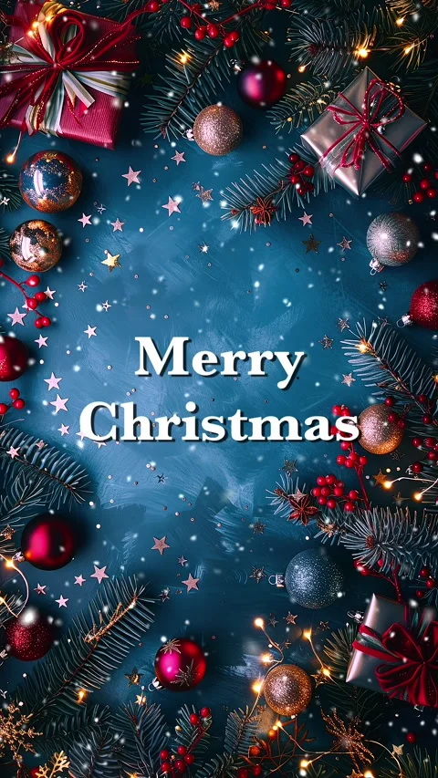 Merry Christmas. Loop. Falling snowflakes effect. Christmas snow. Noel. Snow. Stock Footage 275608017