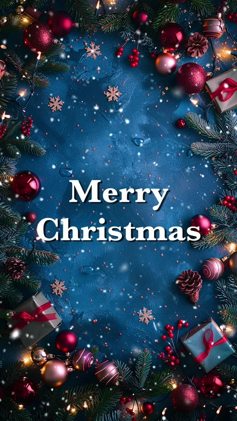 Merry Christmas. Loop. Falling snowflakes effect. Christmas snow. Noel. Snow. Stock Footage 275608078