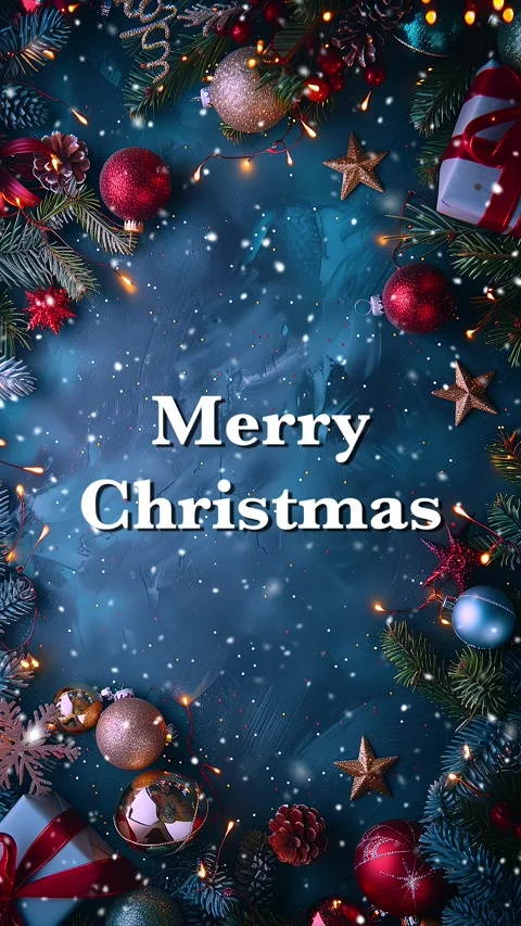 Merry Christmas. Loop. Falling snowflakes effect. Christmas snow. Noel. Snow. Stock Footage 275608610