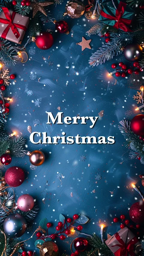 Merry Christmas. Loop. Falling snowflakes effect. Christmas snow. Noel. Snow. Stock Footage 275608613