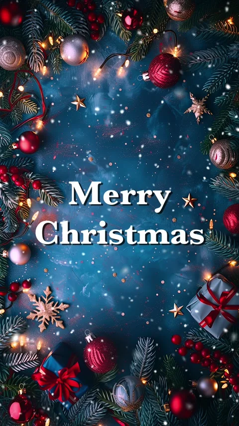 Merry Christmas. Loop. Falling snowflakes effect. Christmas snow. Noel. Snow. Stock Footage 275608898