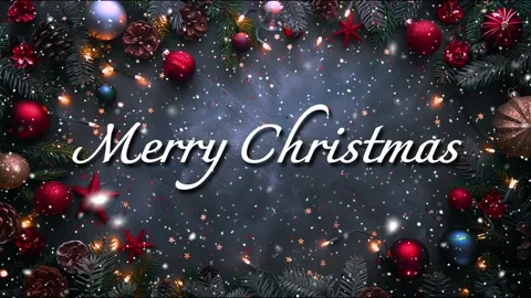 Merry Christmas. Loop. Falling snowflakes. Falling snowflakes effect. Noel. Stock Footage 276862075
