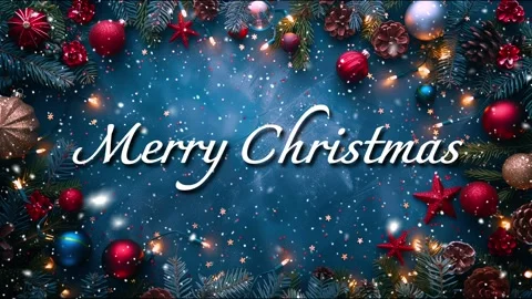 Merry Christmas. Loop. Falling snowflakes. Falling snowflakes effect. Noel. Stock Footage 276862088