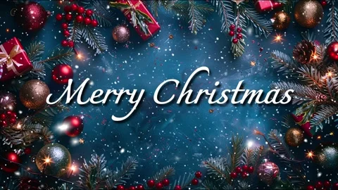 Merry Christmas. Loop. Falling snowflakes. Falling snowflakes effect. Noel. Stock Footage 276862226