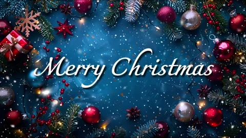 Merry Christmas. Loop. Falling snowflakes. Falling snowflakes effect. Noel. Stock Footage 276862233