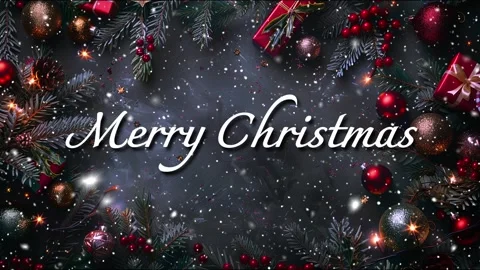 Merry Christmas. Loop. Falling snowflakes. Falling snowflakes effect. Noel. Stock Footage 276862235