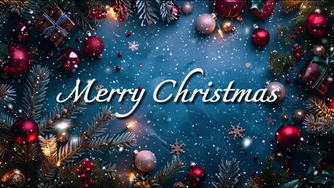 Merry Christmas. Loop. Falling snowflakes. Falling snowflakes effect. Noel. Stock Footage 276862320