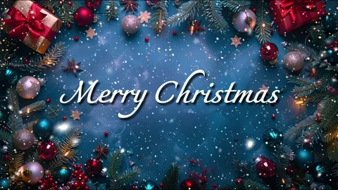 Merry Christmas. Loop. Falling snowflakes. Falling snowflakes effect. Noel. Stock Footage 276862332