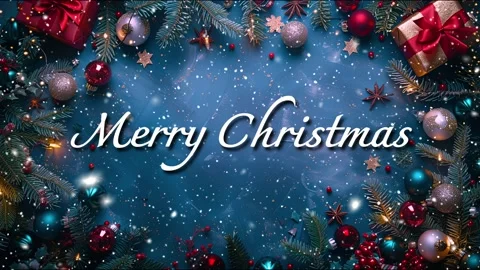 Merry Christmas. Loop. Falling snowflakes. Falling snowflakes effect. Noel. Stock Footage 276862335