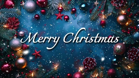 Merry Christmas. Loop. Falling snowflakes. Falling snowflakes effect. Noel. Stock Footage 276862426