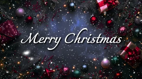 Merry Christmas. Loop. Falling snowflakes. Falling snowflakes effect. Noel. Stock Footage 277082511