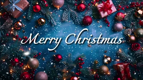 Merry Christmas. Loop. Falling snowflakes. Falling snowflakes effect. Noel. Stock Footage 277082546