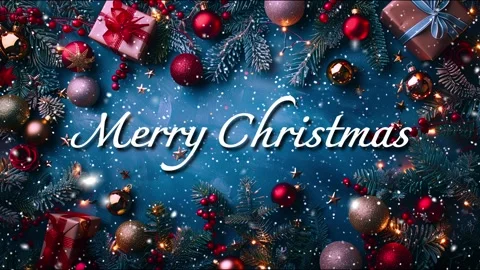 Merry Christmas. Loop. Falling snowflakes. Falling snowflakes effect. Noel. Stock Footage 277082547