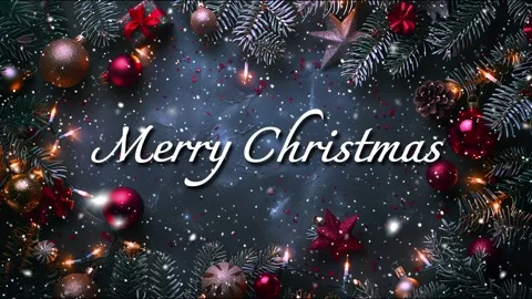 Merry Christmas. Loop. Falling snowflakes. Falling snowflakes effect. Noel. Stock Footage 277082602