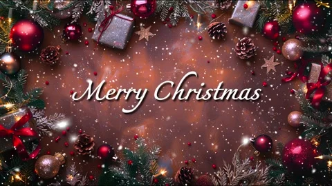 Merry Christmas. Loop. Falling snowflakes. Falling snowflakes effect. Noel. Stock Footage 277082621