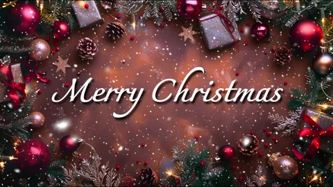 Merry Christmas. Loop. Falling snowflakes. Falling snowflakes effect. Noel. Stock Footage 277082623