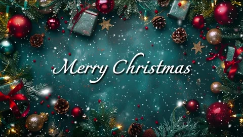 Merry Christmas. Loop. Falling snowflakes. Falling snowflakes effect. Noel. Stock Footage 277082625
