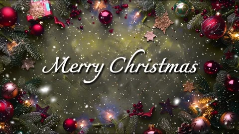 Merry Christmas. Loop. Falling snowflakes. Falling snowflakes effect. Noel. Stock Footage 277082666