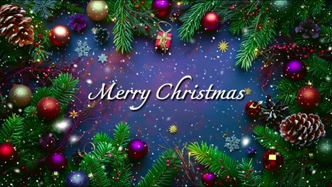 Merry Christmas. Loop. Falling snowflakes. Falling snowflakes effect. Noel. Stock Footage 277082672