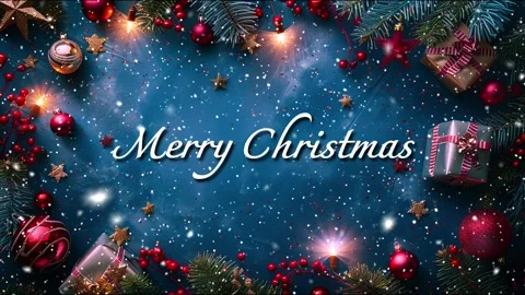 Merry Christmas. Loop. Falling snowflakes. Falling snowflakes effect. Noel. Stock Footage 277082678