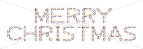 Merry Christmas made in rainbow colors Stock Illustration