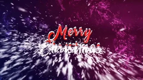 Merry Christmas - made of snowflakes Stock After Effects