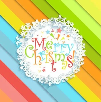 Merry Christmas message in the frame. Stock-Illustration