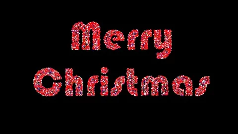 Merry christmas motion graphics with dark background Stock Footage 124187130