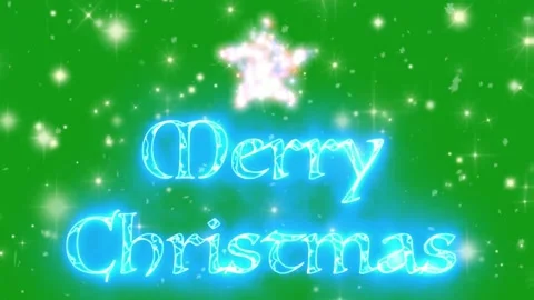 Merry christmas motion graphics with green screen background Stock Footage 132854991