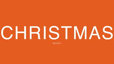 Merry Christmas on orange gradient Video stock 221643885
