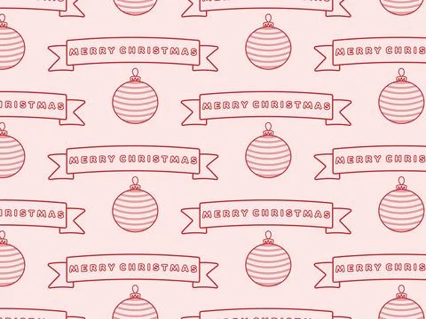 Merry Christmas pattern. Vector Christmas illustration Stock Illustration