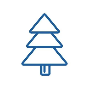 Merry christmas pine tree icon Stock Illustration