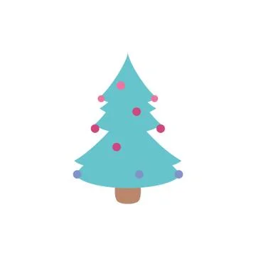 Merry christmas pine tree vector design Illustrazione stock
