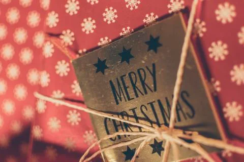 Merry Christmas Present Stock Photos