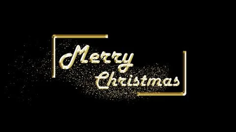 Merry Christmas presentation theme, 3D text with nice golden texture. Stock Illustration