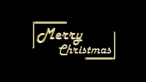 Merry Christmas presentation theme, 3D text with nice golden particles. Stock Illustration
