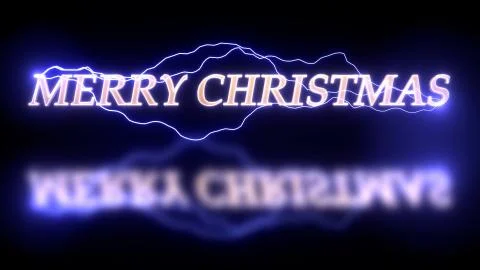 Merry Christmas presentation theme, cinematic Merry Christmas text Stock Illustration