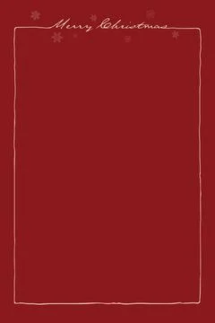 Merry Christmas rectangle frame with snowflake hand drawn childish style on.. Illustrazione stock