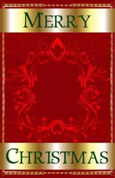 Merry Christmas Red Blank Stock Illustration