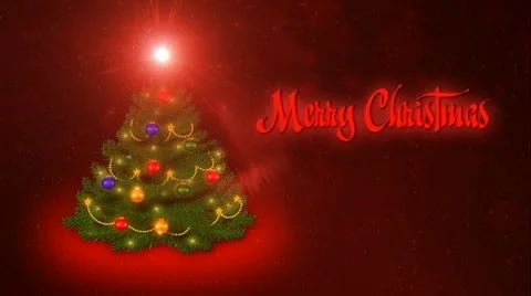 Merry Christmas - Red Video stock 44794254