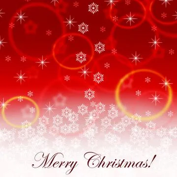 Merry christmas red postcard Stock Illustration